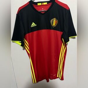 Adidas Football Soccer Belgium National Team 2015/16 Home Jersey Men’s Large
